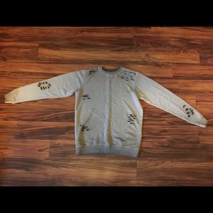 Men’s BoohooMAN Distressed Sweatshirt (S)